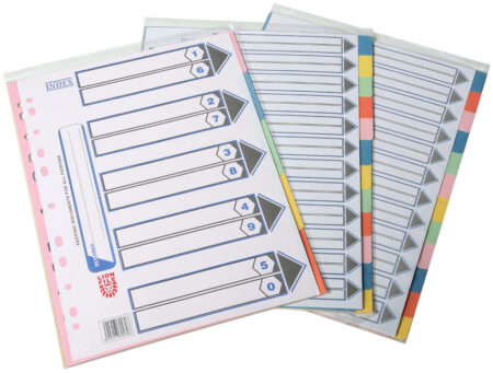 LION PAPER INDEX 20 CLRS TAB