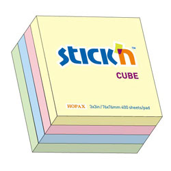 76x76 CUBE 400 SHEETS LIGHT COLORS