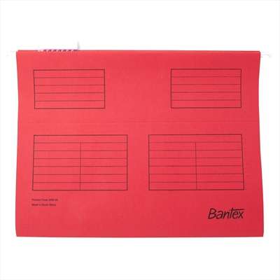 BANTEX SUSPENSION FILE A4 RED (25pcs)