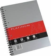 COLLINS PLATINUM WRITTING BOOK SPIRAL A4 160SH