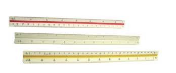 SCALE RULER ARCHITECT 30CM 1:100-1:500 ADORO