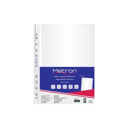 METRON SHEET PROTECTOR CRYSTAL CLEAR 90MIC (50PCS) LEFT SIDE OPENING