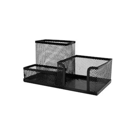 METAL DESK ORGANISER MULTICASES BLACK