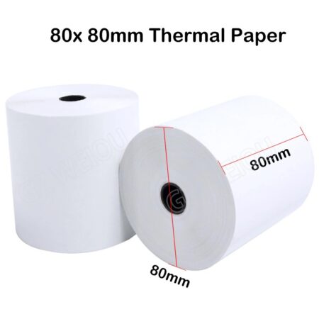 THERMAL ROLLS 80MMX80MM 55GR (BOX OF 50PCS)