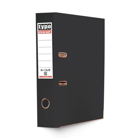 TYPO TRUST PLASTIC A4 L.A.F. 8X32CM BLACK (12PCS/BOX)