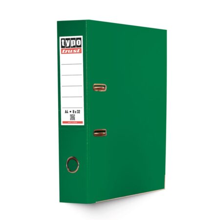 TYPO TRUST PLASTIC A4 L.A.F. 8X32CM GREEN (12PCS/BOX)