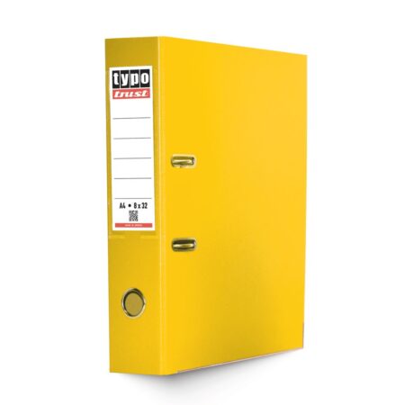 TYPO TRUST PLASTIC A4 L.A.F. 8X32CM YELLOW (12PCS/BOX)
