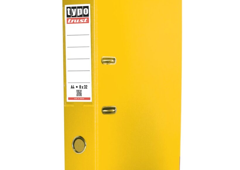 typo-trust-plastic-a4-l-a-f-8x32cm-yellow-12pcs-box