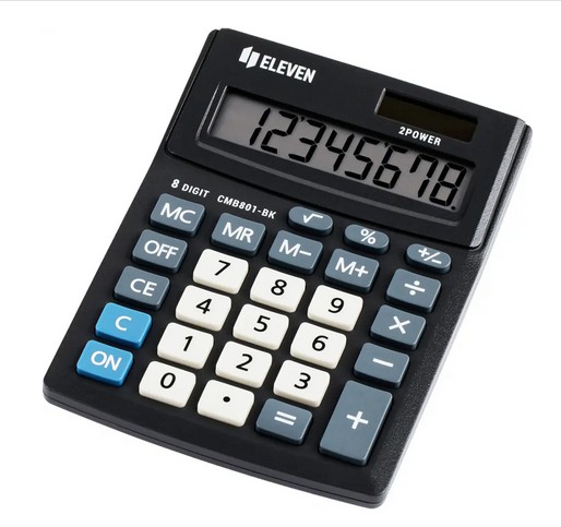 eleven-calculator-8-digits-10x13-5cm-cmb-801-bk