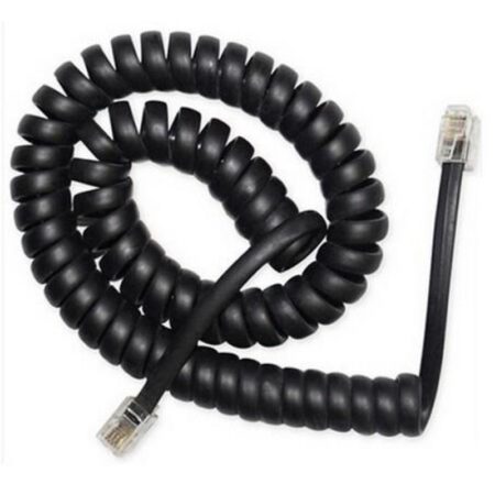 CABLEXPERT PHONE CABLE SPIRAL 2M BLACK