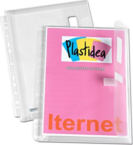 PLASTIC POCKET A4 WITH HOLES & 3CM FLAP 22X31.5X3CM (10/PACK)