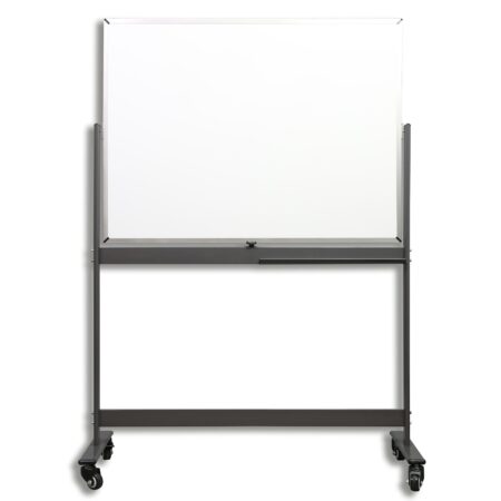 DOUBLE SIDED WHITE BOARD 120X180CM WITH STAND BLACK