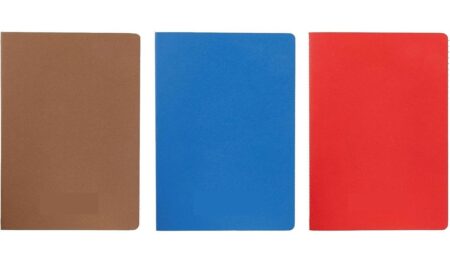 A5 NOTEBOOK 17x24CM WITH LEATHER EFFECT HARD COVER & BOOKMARK RIBBON