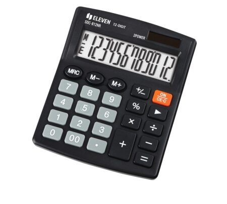 ELEVEN SMALL CALCULATOR 12 DIGITS BK 10.5X13CM SDC812-NR