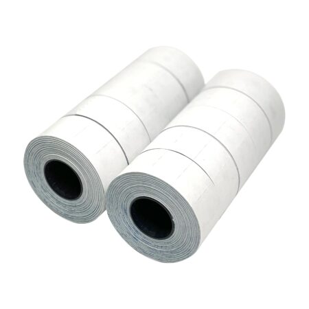 LABEL ROLLS 22X16MM WHITE 2-LINE (10 ROLLS)