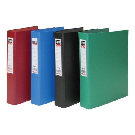 TYPO A4 RING BINDER 4-RING 32X3CM BLUE PP (15/BOX)