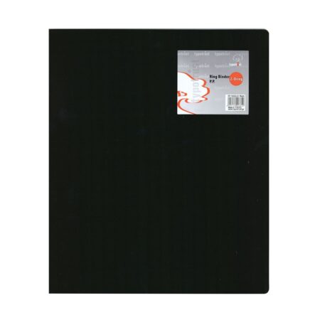 TYPO A4 PP RING BINDER 2-RING 2.6CM BLACK (10/PACK)