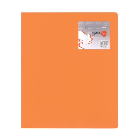 TYPO A4 PP RING BINDER 2-RING 2.6CM ORANGE (10/PACK)