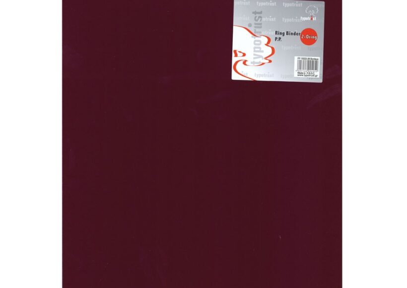typo-a4-pp-ring-binder-2-ring-2-6cm-bordeaux-10-pack