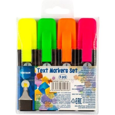 CENTRUM HIGHLIGHTERS SET OF 4 (Y/G/O/P)