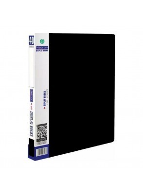 metron-clear-book-a4-50-pockets-black