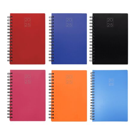DIARY 2026 DAY BY DAY SPIRAL 17X24CM PP SOFT COVER 520240