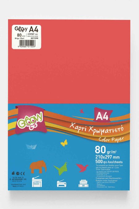 GROOVY PAPER 80GSM RED 500SH